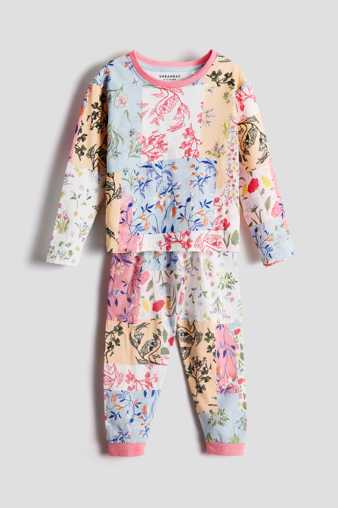Floral patch print 100% cotton sleepwear/pajamas - Urbanrac