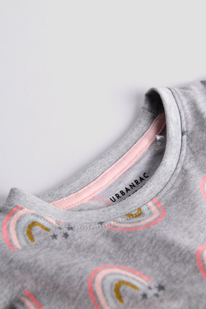 Pleasant rainbow print 100% cotton sleepwear/pajamas - Urbanrac