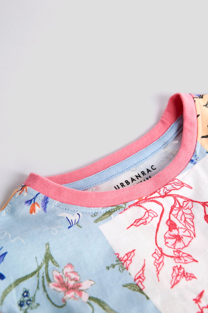 Floral patch print 100% cotton sleepwear/pajamas - Urbanrac