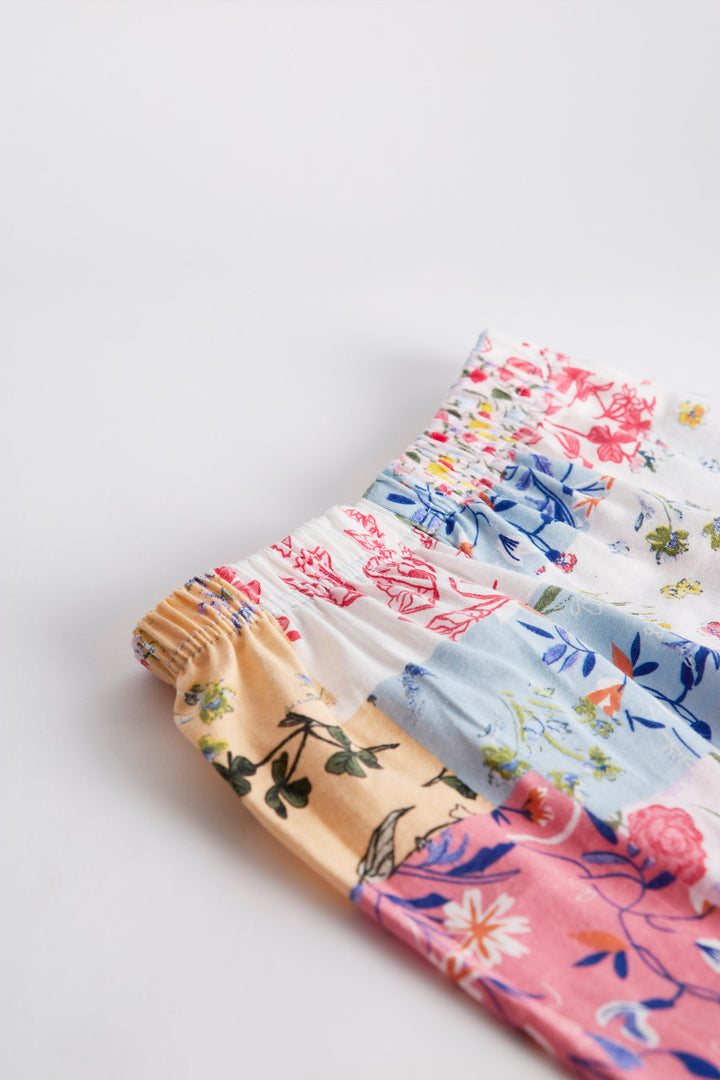 Floral patch print 100% cotton sleepwear/pajamas - Urbanrac