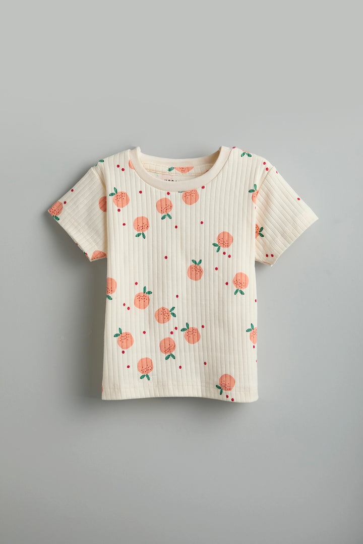 100% Cotton Co-Ord Set for Toddlers | Fruit Print - Urbanrac