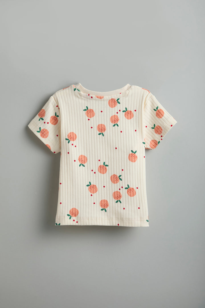 100% Cotton Co-Ord Set for Toddlers | Fruit Print - Urbanrac