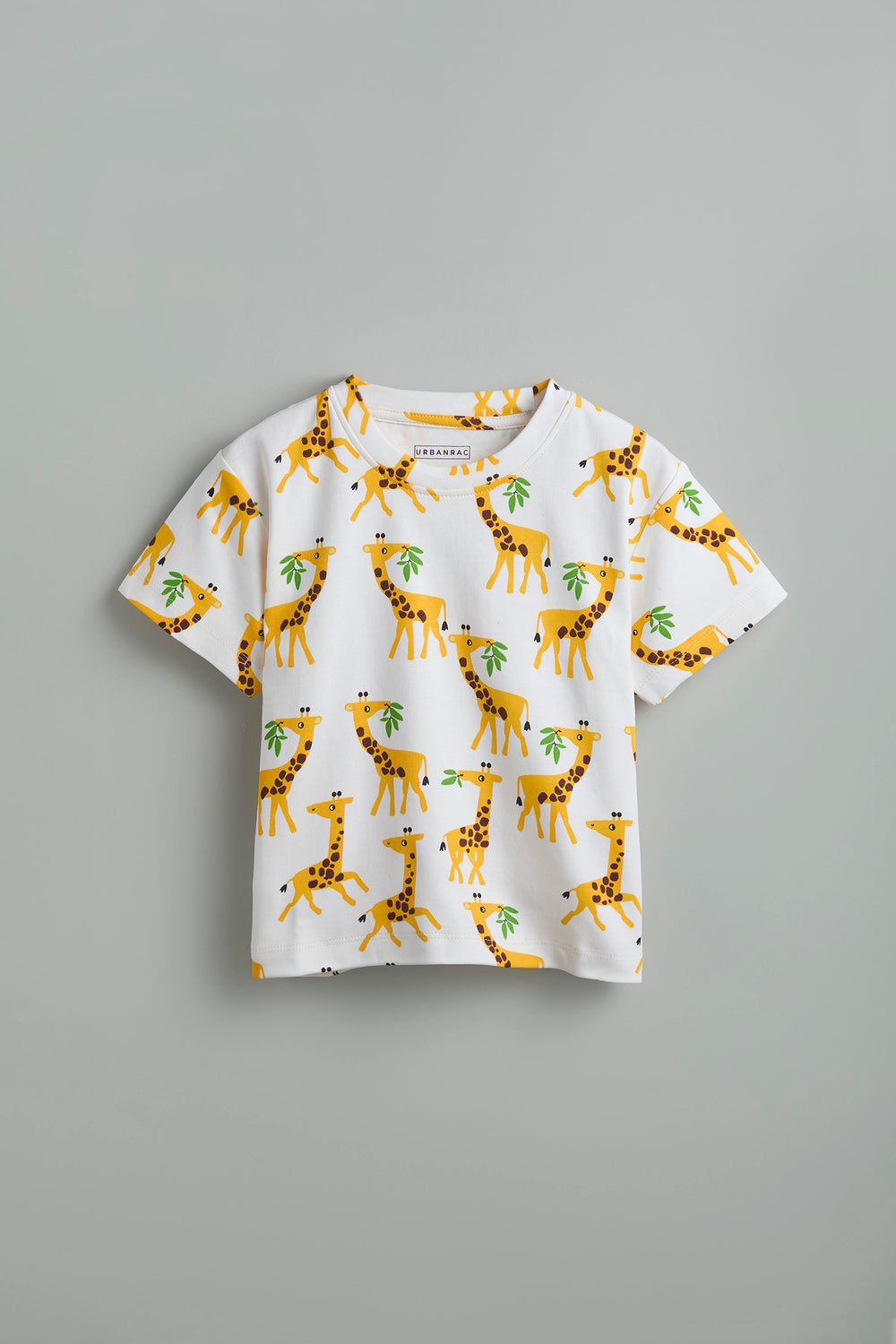 GOTS Certified Organic Cotton Sleepwear Set for Toddlers| Giraffe Print - Urbanrac