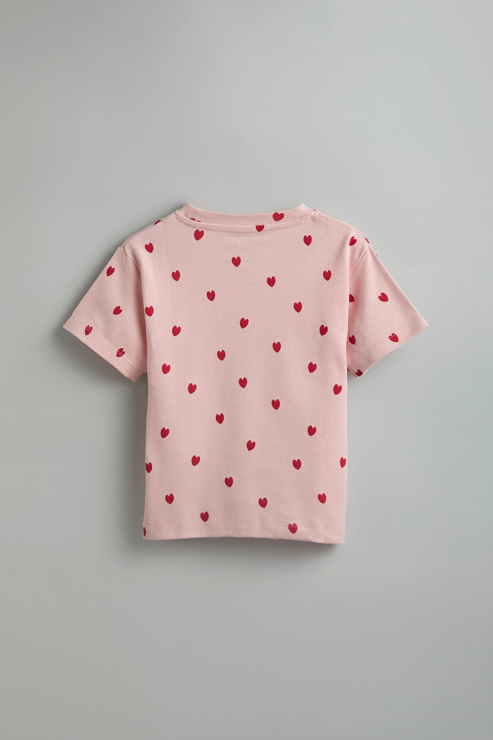 GOTS Certified Organic Cotton Sleepwear Set for Toddlers| Heart Print - Urbanrac