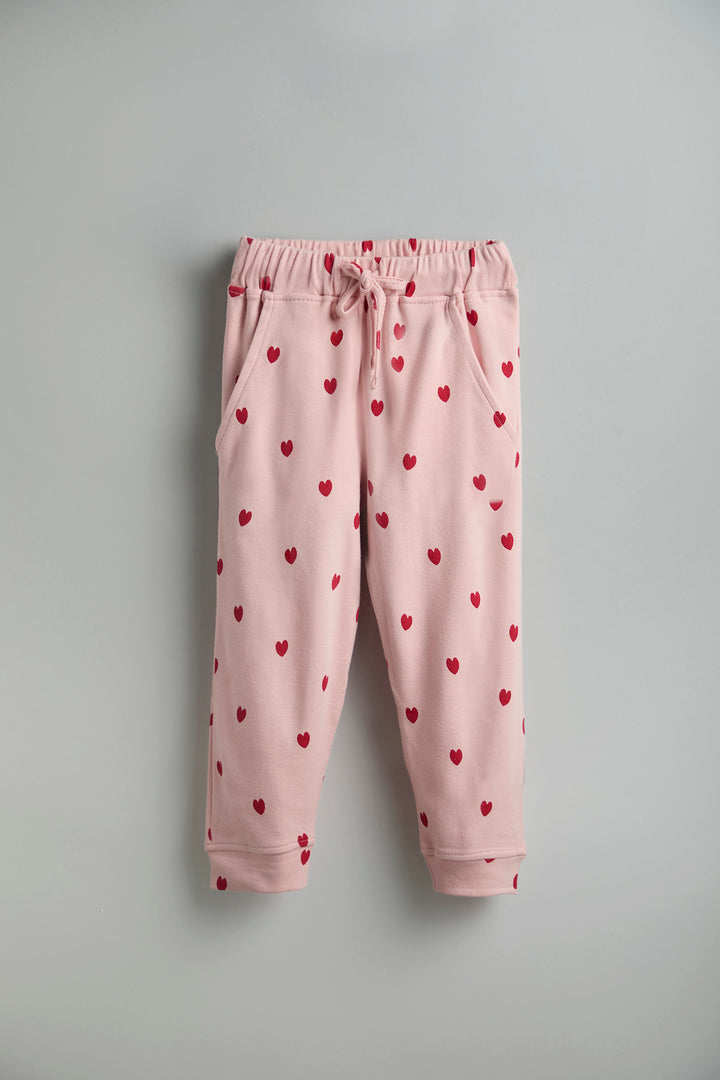 GOTS Certified Organic Cotton Sleepwear Set for Toddlers| Heart Print - Urbanrac