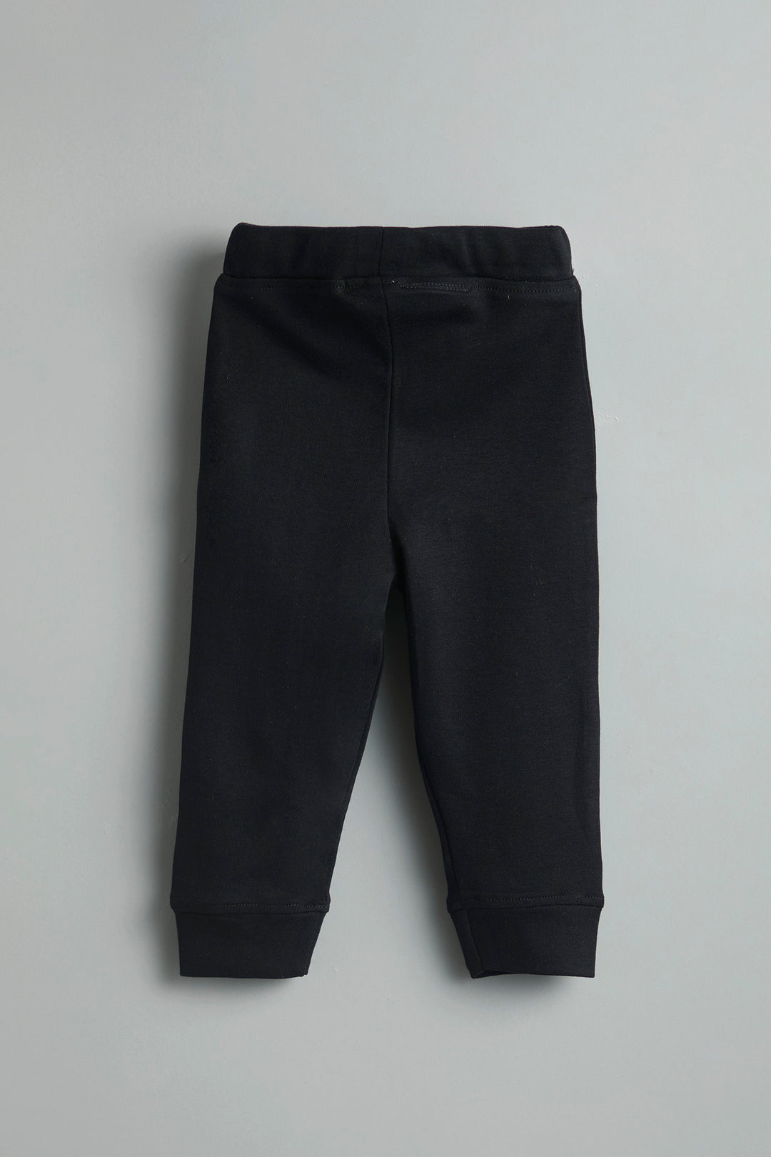 GOTS Certified Organic Cotton Black Baby Pants With Drawstring - Urbanrac