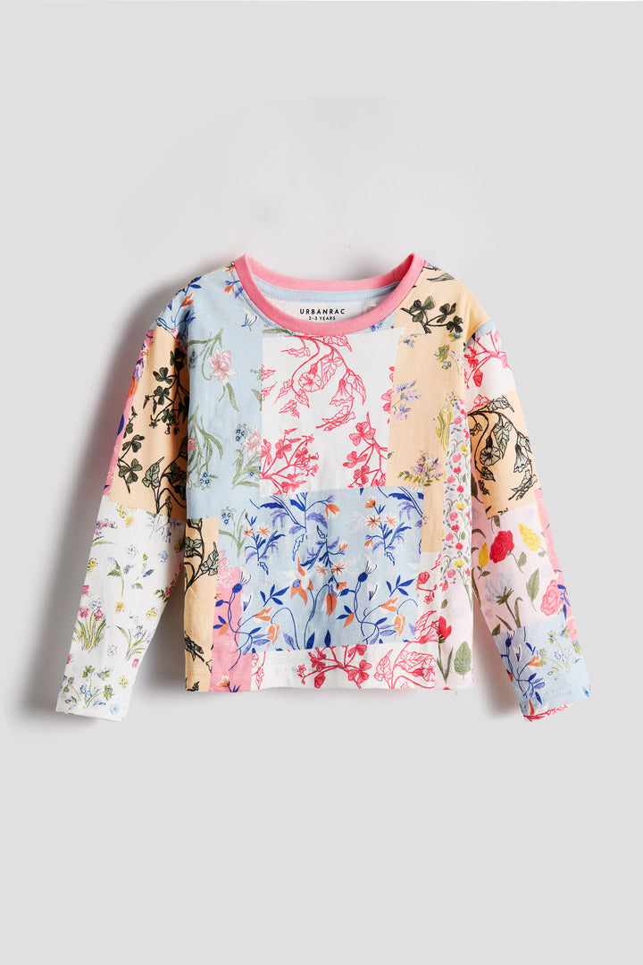 Floral patch print 100% cotton sleepwear/pajamas - Urbanrac