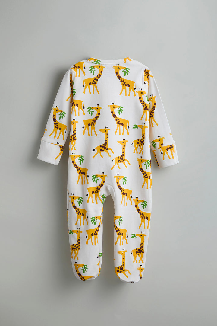GOTS Certified Organic Cotton Sleepwear for Babies | Giraffe Print - Urbanrac