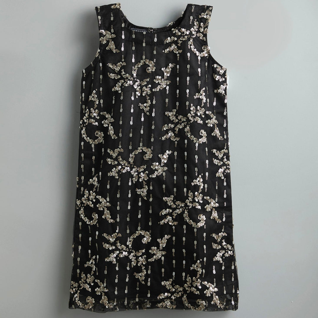 Black sequence party dress for girls - Urbanrac