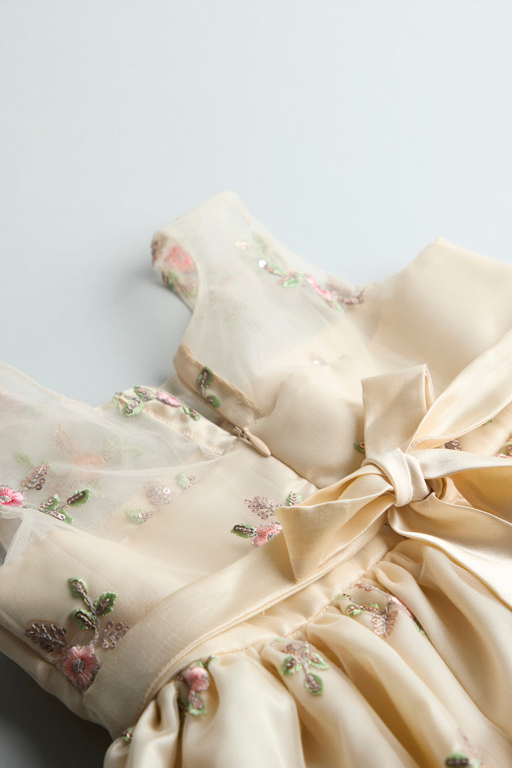 Celebration Dress - Ivory floral embroidery - Urbanrac