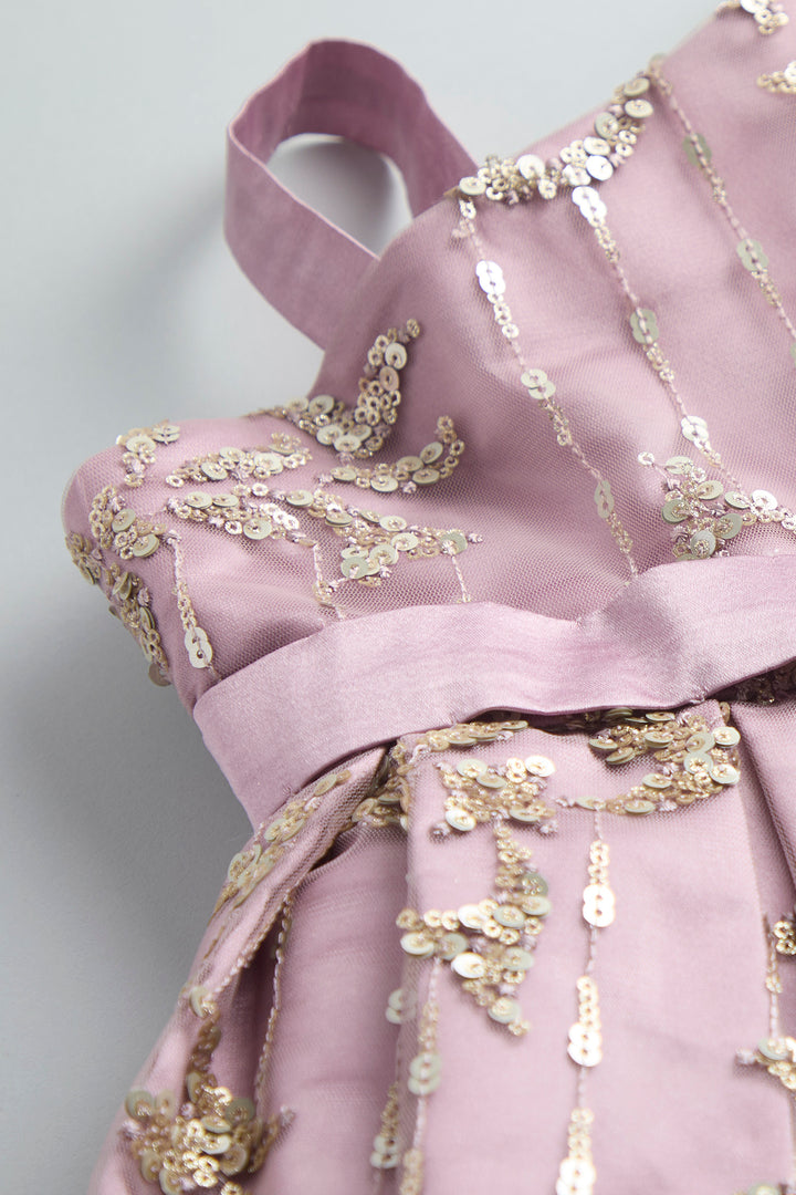 Celebration Dress - Mauve net party dress - Urbanrac