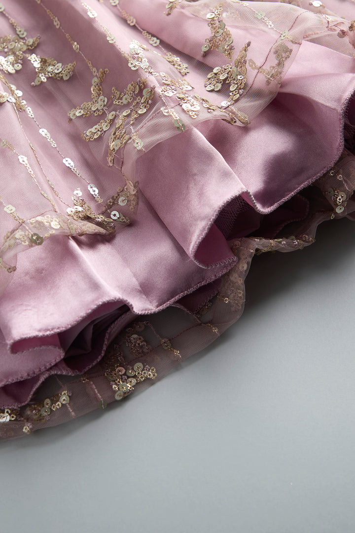 Celebration Dress - Mauve net party dress - Urbanrac