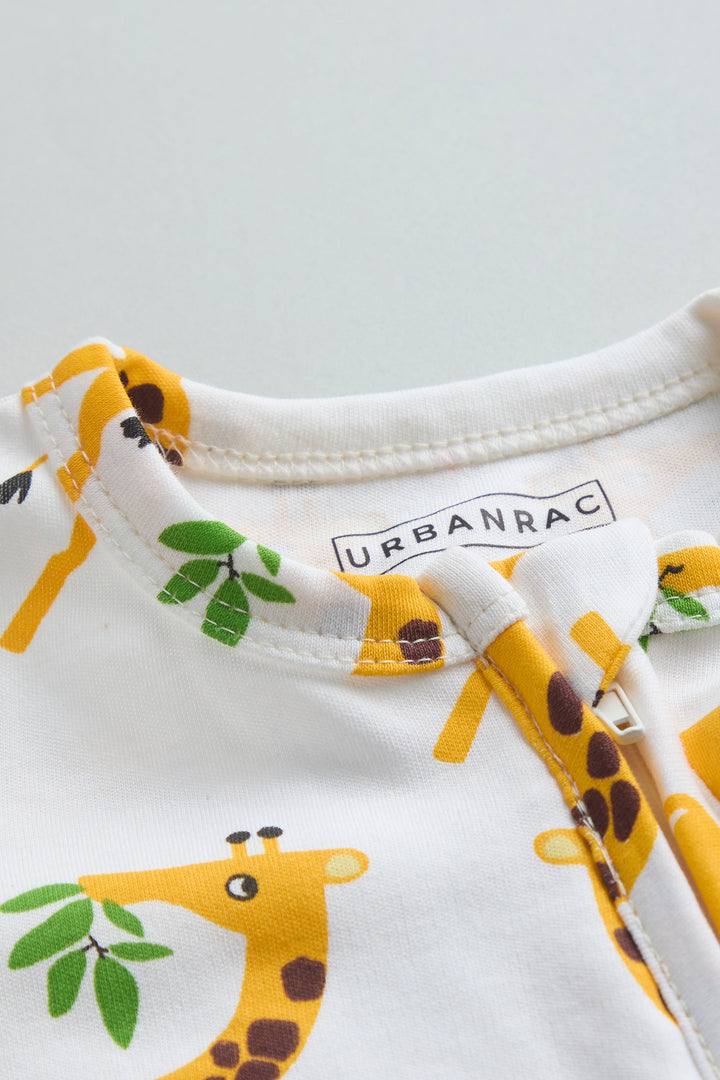 GOTS Certified Organic Cotton Sleepwear for Babies | Giraffe Print - Urbanrac