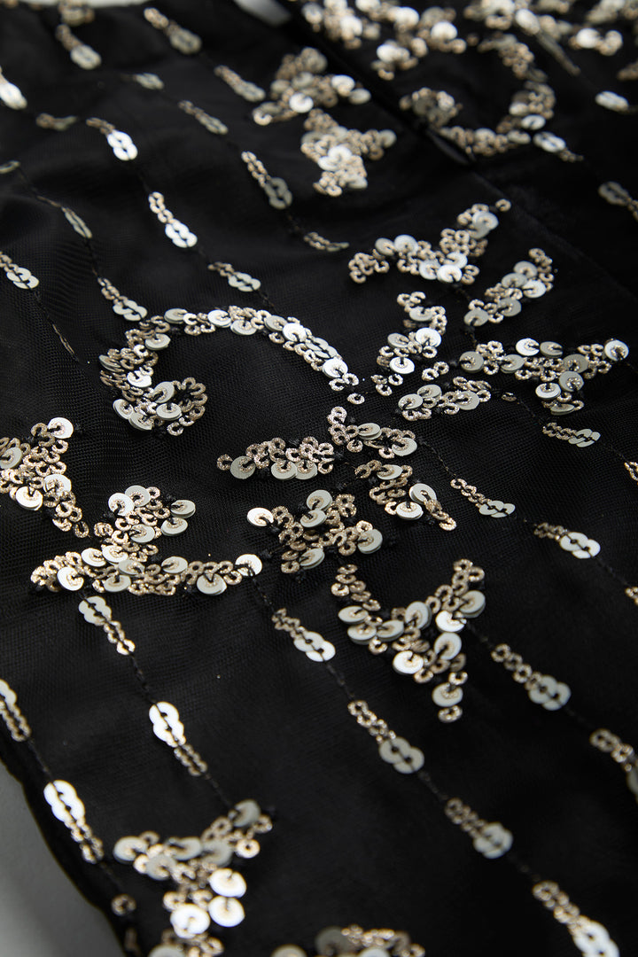 Black sequence party dress for girls - Urbanrac