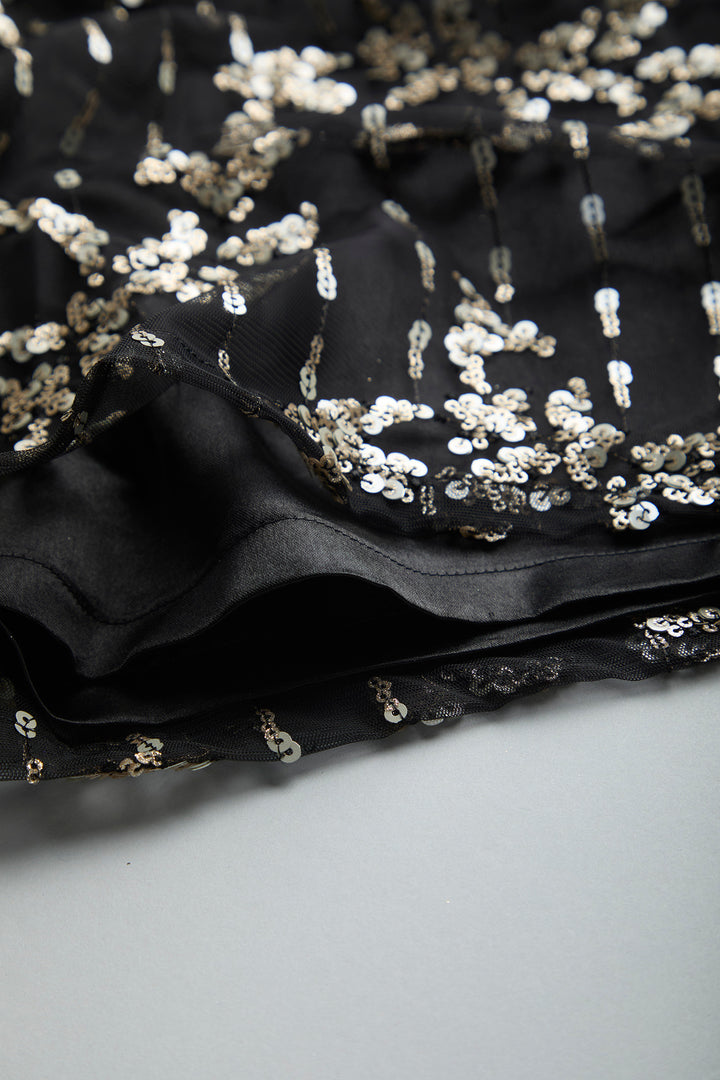 Black sequence party dress for girls - Urbanrac