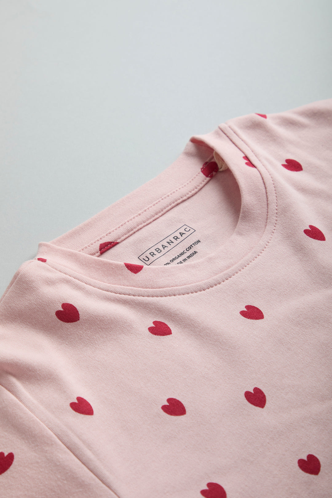 GOTS Certified Organic Cotton Sleepwear Set for Toddlers| Heart Print - Urbanrac