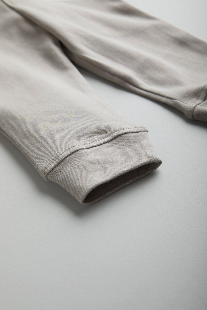 GOTS Certified Organic Cotton Grey Baby Pants With Drawstring - Urbanrac