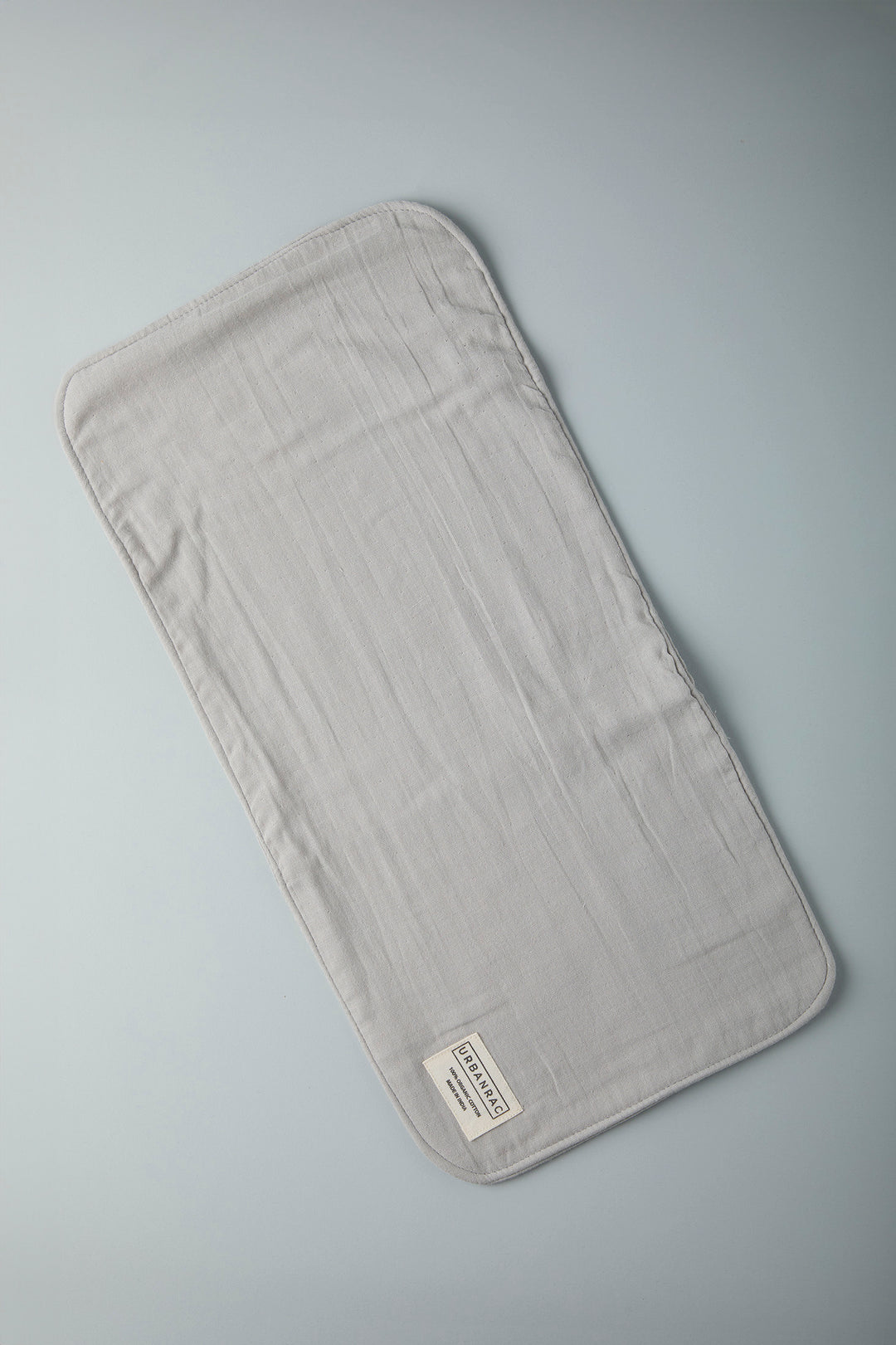 GOTS Certified Organic Cotton Baby Burp Cloth - Solid Grey - Urbanrac