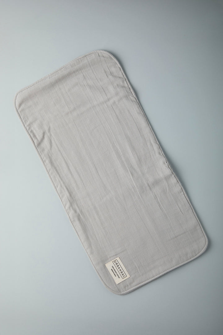GOTS Certified Organic Cotton Baby Burp Cloth - Solid Grey - Urbanrac