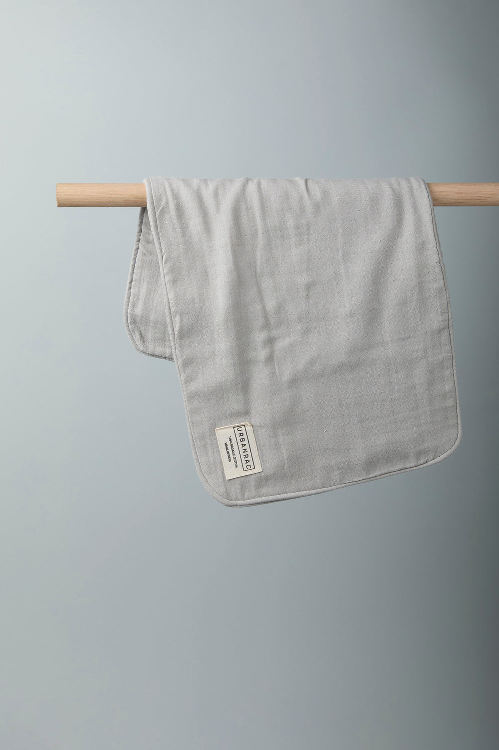 GOTS Certified Organic Cotton Baby Burp Cloth - Solid Grey - Urbanrac