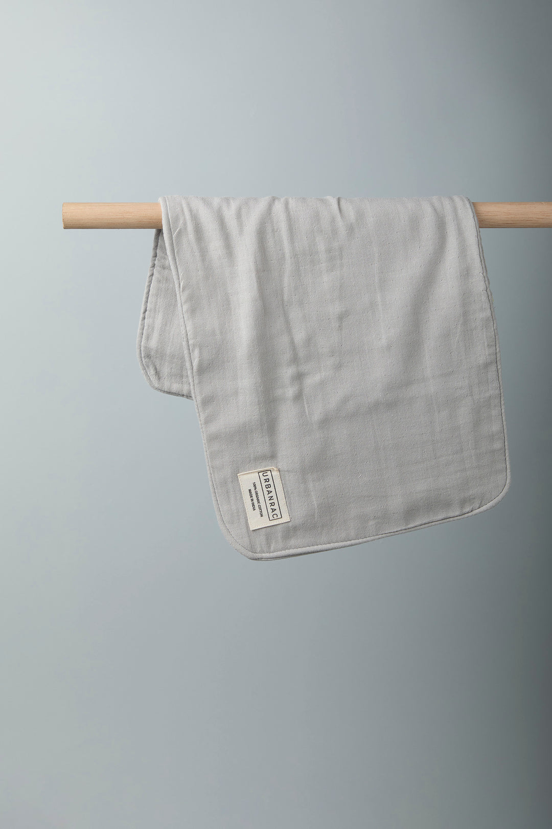 GOTS Certified Organic Cotton Baby Burp Cloth - Solid Grey - Urbanrac