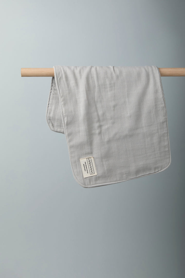 GOTS Certified Organic Cotton Baby Burp Cloth - Solid Grey - Urbanrac