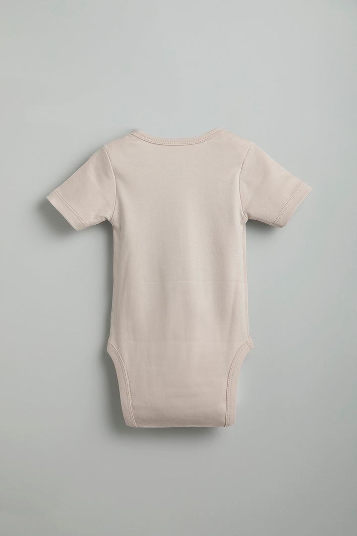 GOTS Certified Organic Cotton Half Sleeves Baby Onesies Elephant Print - Urbanrac