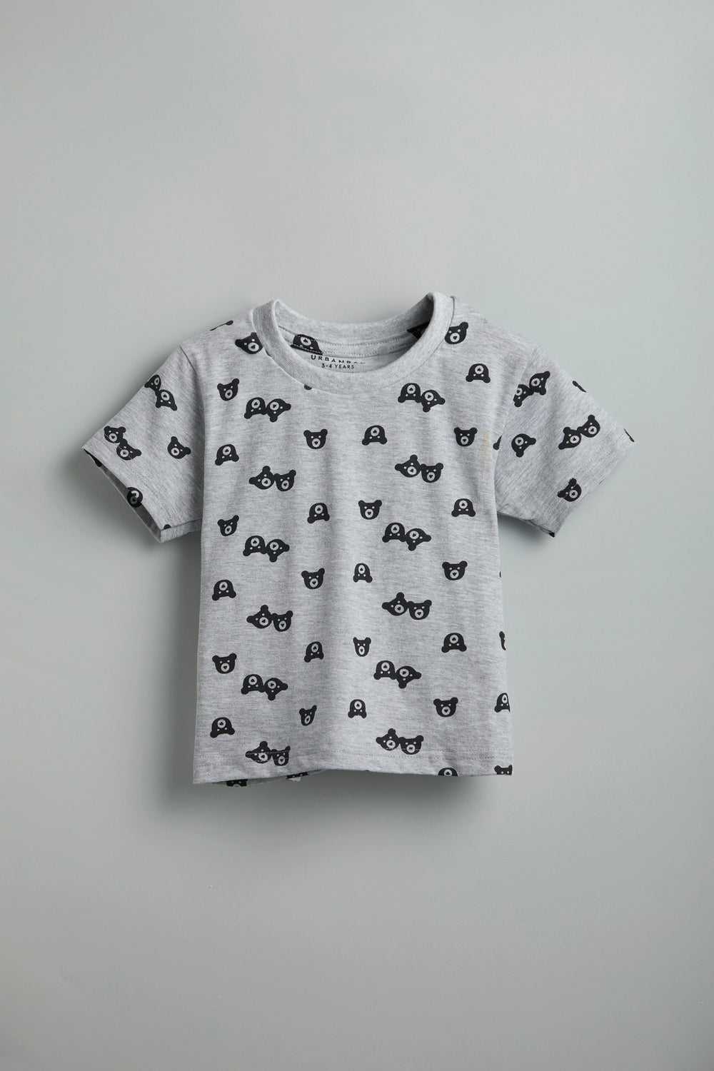 100% Cotton Teddy Print Gray Co-Ord Set - Urbanrac