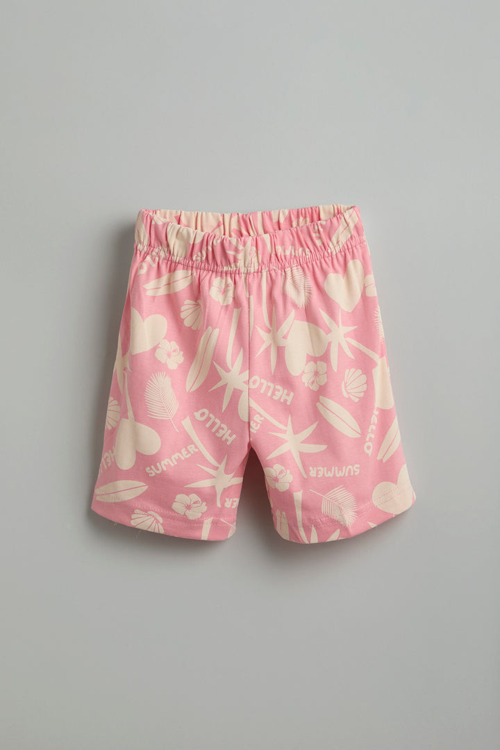 100% Cotton Peach Summer Vibe Co-Ord Set - Urbanrac