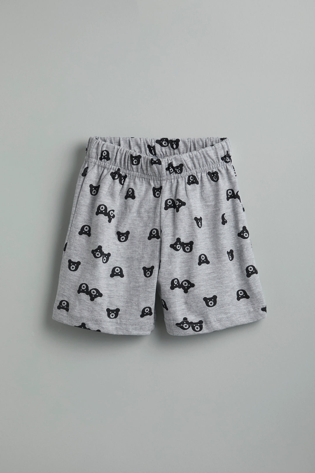 100% Cotton Teddy Print Gray Co-Ord Set - Urbanrac