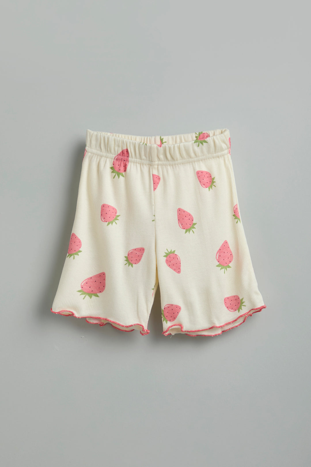 100% Cotton Peachy Strawberry Print Co-Ord Set - Urbanrac