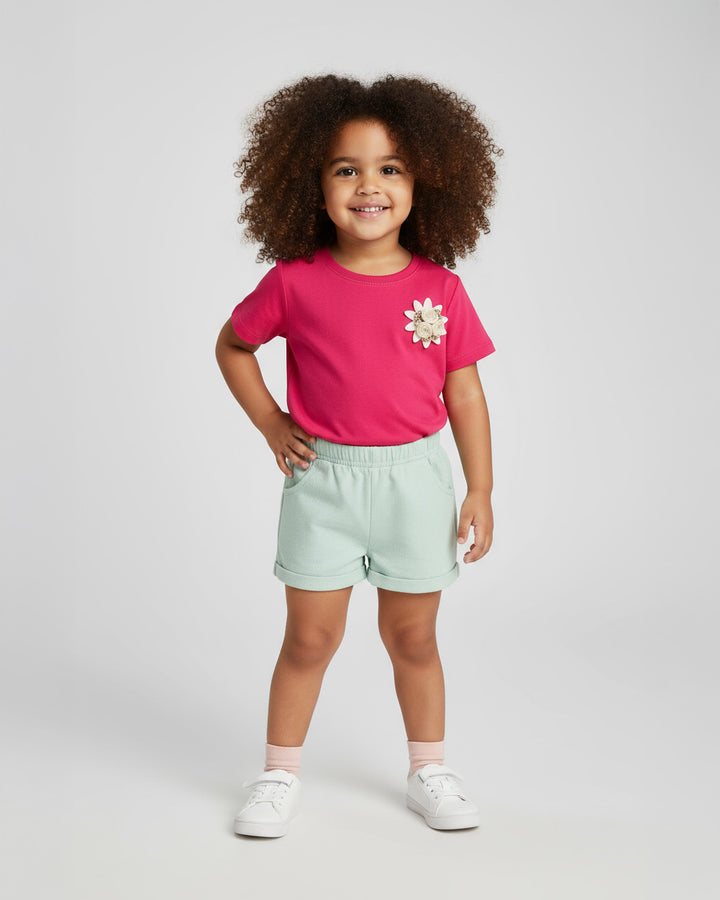 Everyday Comfort Kids’ Shorts –  Pack of 2 (Red and Mint Green)