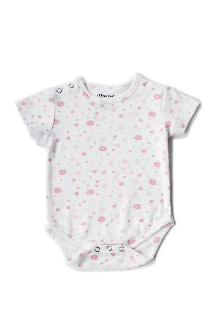 2 Pack Onesies - Pink Polka Dots + floral Print - Urbanrac