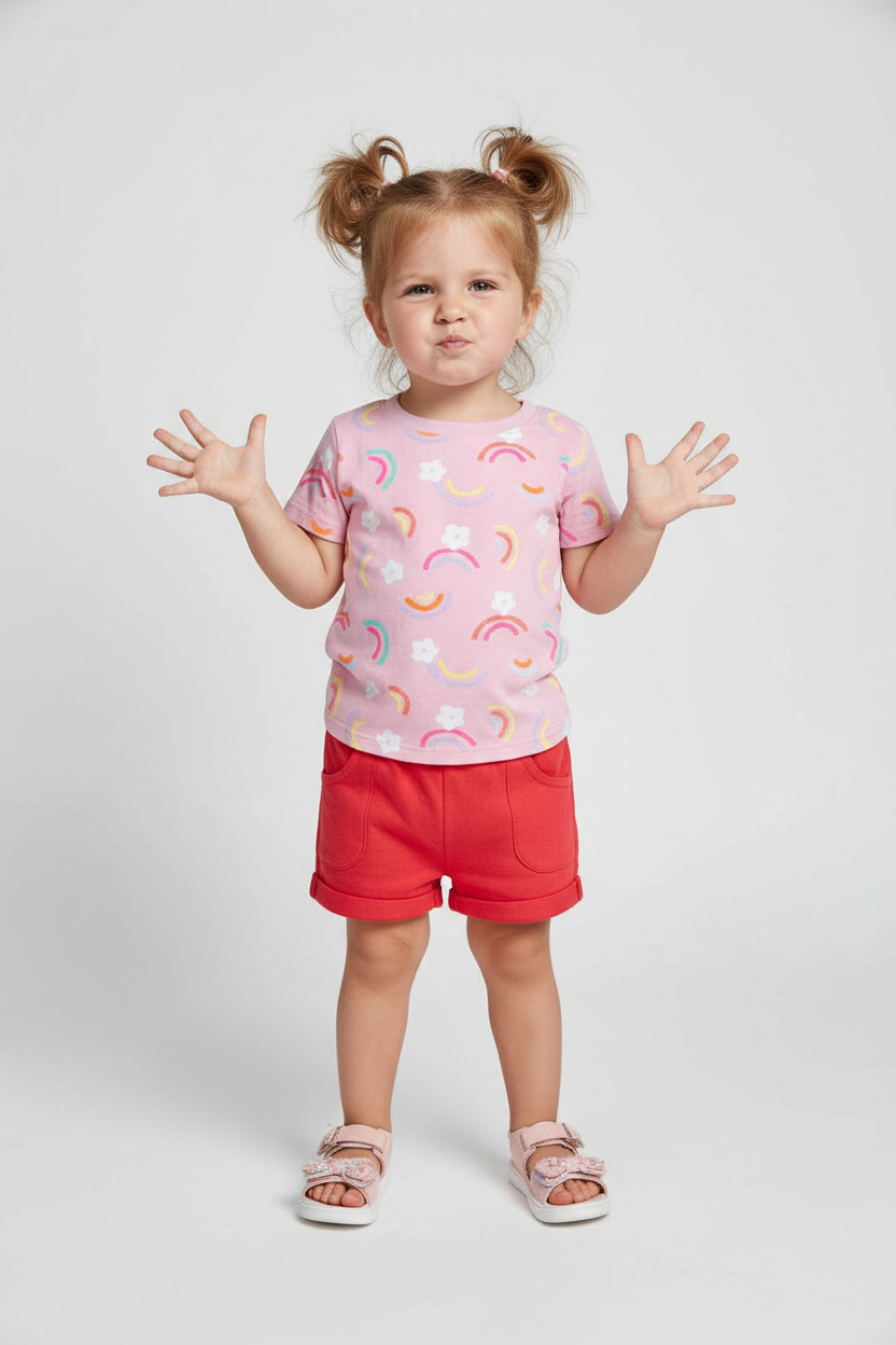 Everyday Comfort Kids’ Shorts –  Red