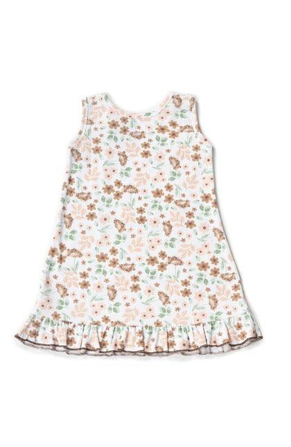 Earthy Floral Print Dress - Urbanrac