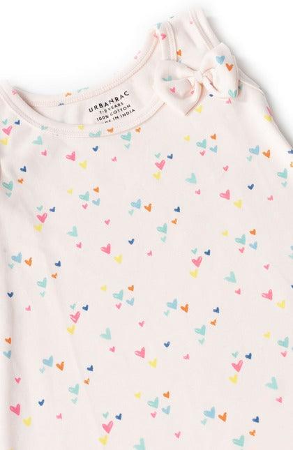 Heart Print Comfy Dress - Urbanrac