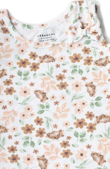 Earthy Floral Print Dress - Urbanrac