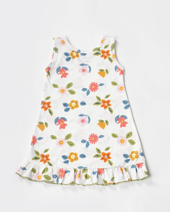 Floral Print Sleeveless Dress - Urbanrac