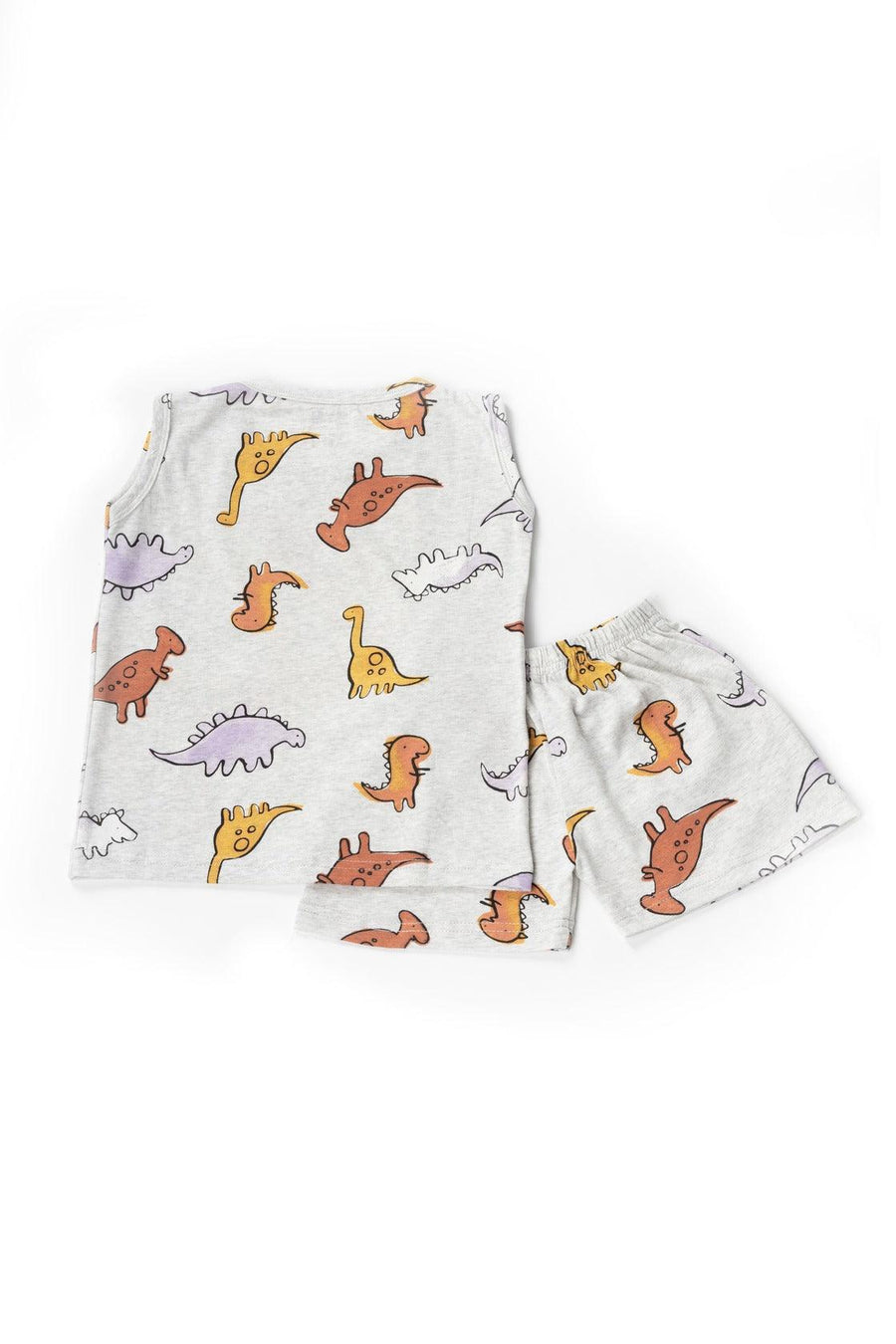 Mustard Orange Dino Print Co-ord Set - Urbanrac