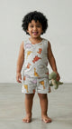 Mustard Orange Dino Print Co-ord Set