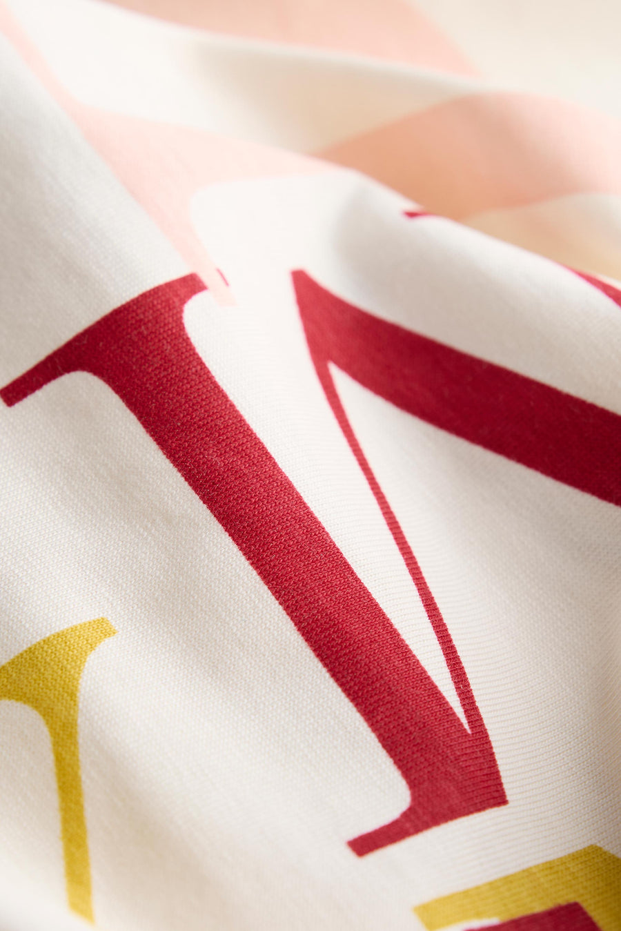 Boys & Girls Off-White Multicolor All-Over Letter Print Oversized Cotton T-Shirt