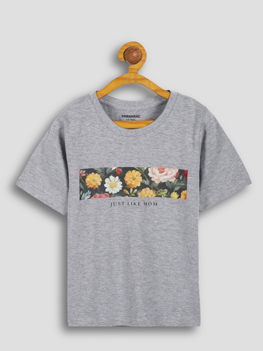 Floral Just Like Mom print T-shirt