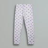 Grey with purple hearts leggings for girls - Urbanrac