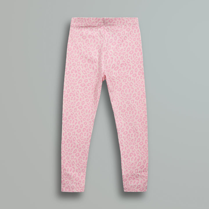 Pink pattern leggings for girls