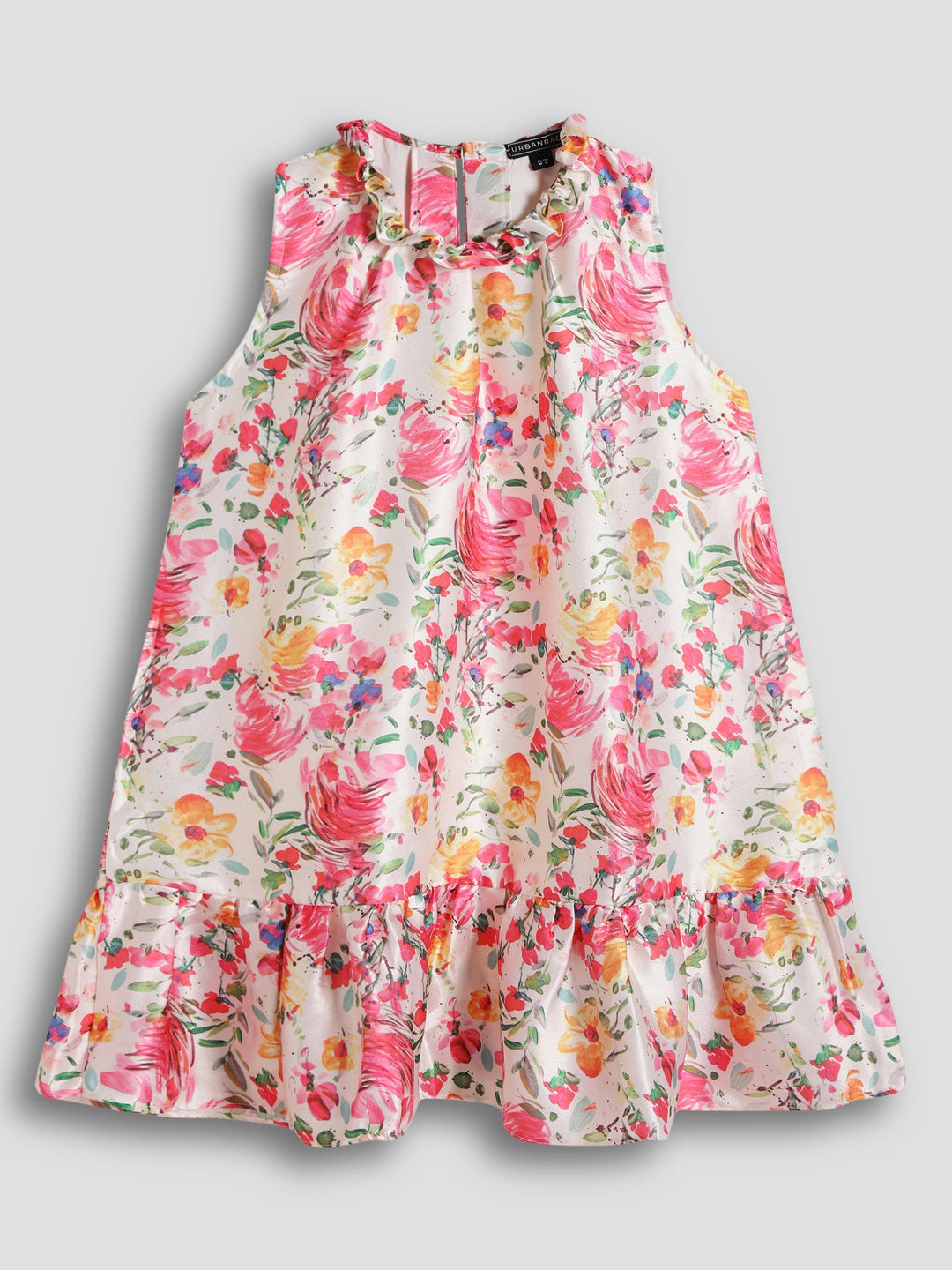 Vibrant floral celebration dress