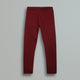 Maroon pattern leggings for girls