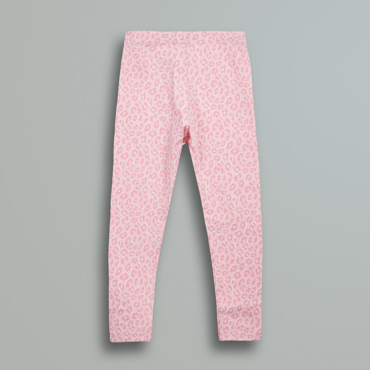 Pink pattern leggings for girls