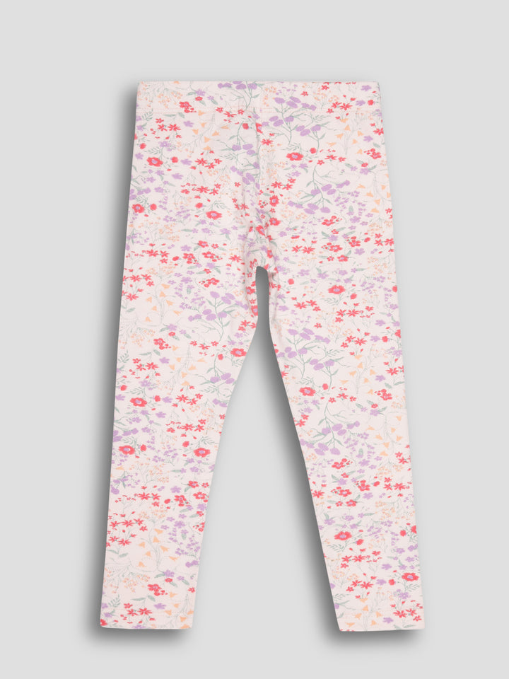 Pink pattern leggings for girls