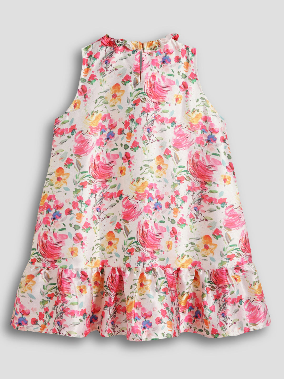 Vibrant floral celebration dress