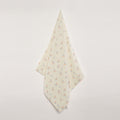 GOTS Certified Organic Muslin Baby Swaddles - Pack of 2 - Floral print and Solid Peach - Urbanrac